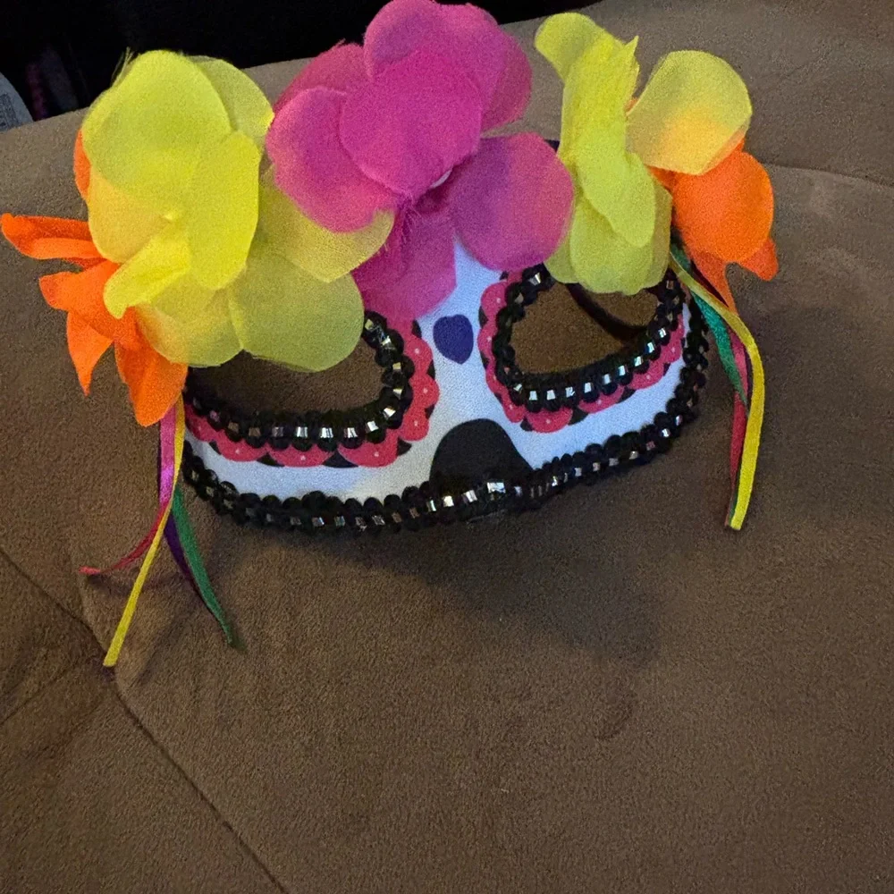 Colorful Kids Floral Face Mask masquerade costume Halloween